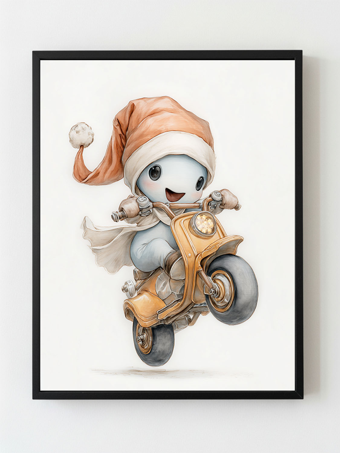 Bébé de Noël en scooter