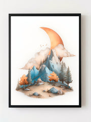 Lune et montagnes #2