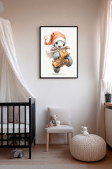 Bébé de Noël en scooter